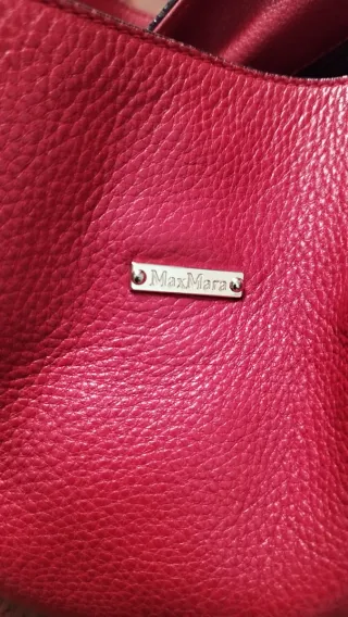 Borsa Max Mara vera pelle rossa