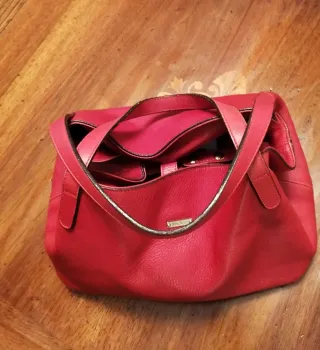 Borsa Max Mara vera pelle rossa