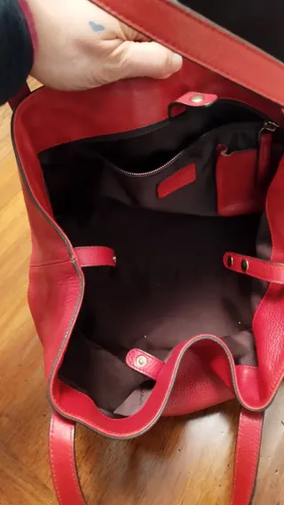 Borsa Max Mara vera pelle rossa