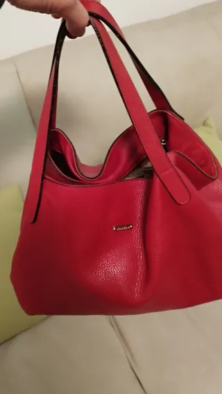Borsa Max Mara vera pelle rossa