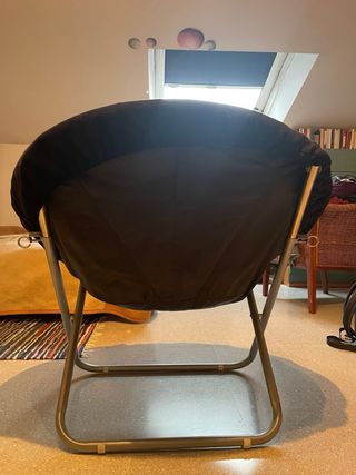 Sillón redondo terciopelo plegable