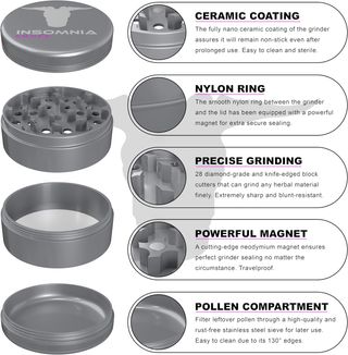 Molino Cerámica Insomnia 4 Piezas NUEVO