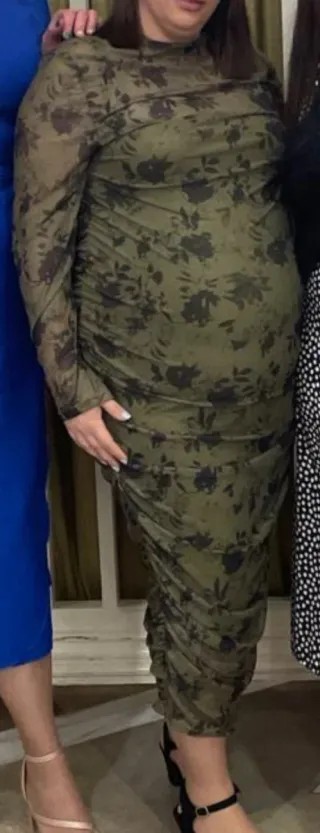 Vestido verde floral