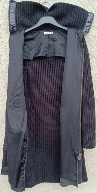 Max & Co. Cappottino Lana e Pelle Nero