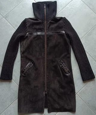 Max & Co. Cappottino Lana e Pelle Nero