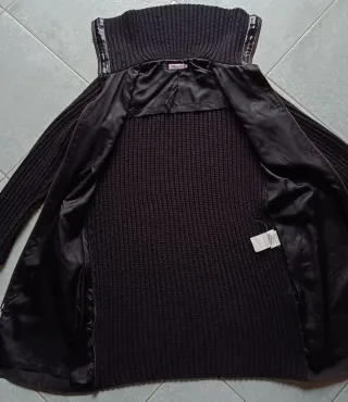 Max & Co. Cappottino Lana e Pelle Nero