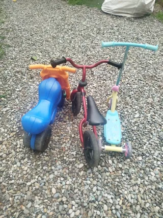 Pack Patinete y 2 Bicicletas Niños