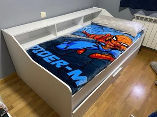 Cama Juvenil Blanca con Cajón