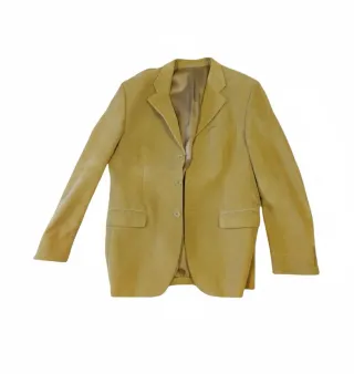 Chaqueta americana pana beige. Marco Fellini