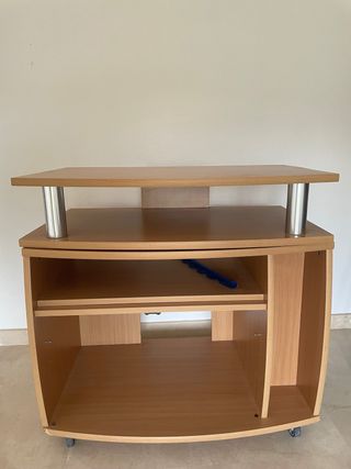 Mesa auxiliar madera y metal