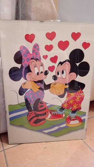 Quadro Mickey & Minnie Cuori