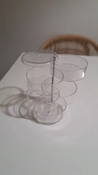 Joyero transparente giratorio