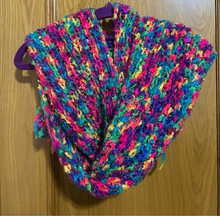 Bufanda larga de lana multicolor