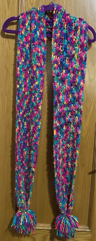 Bufanda larga de lana multicolor