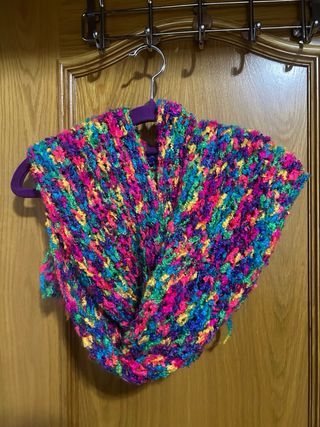 Bufanda larga de lana multicolor