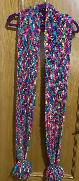 Bufanda larga de lana multicolor