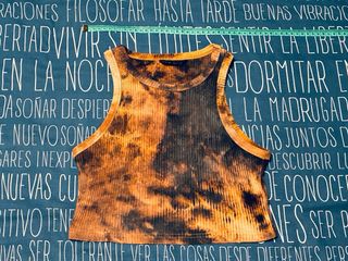 Top Tirantes Tie-Dye Shein Talla S Tonos Marrones
