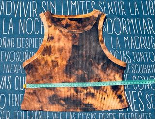 Top Tirantes Tie-Dye Shein Talla S Tonos Marrones