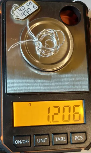 Cadena de Plata de Ley de 40cm