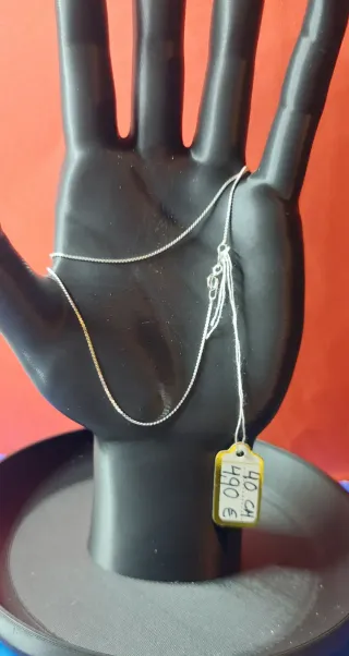 Cadena de Plata de Ley de 40cm