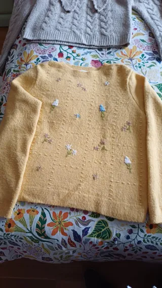 Jersey punto azul y rosa