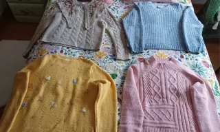 Jersey punto azul y rosa