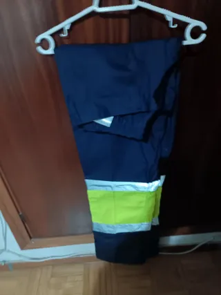 Pantalon de trabajo hombre azul amarillo talla 52