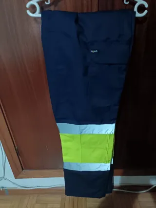 Pantalon de trabajo hombre azul amarillo talla 52
