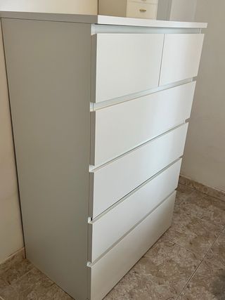 Cómoda / Cajonera Blanca Gran Capacidad