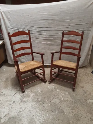 Juego de 2 Mecedoras Rústicas