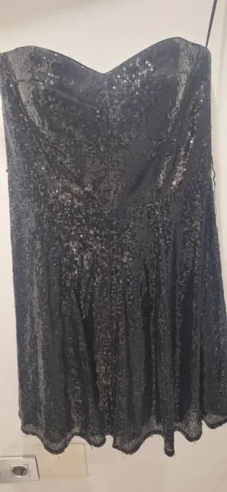 Vestido lentejuelas negro