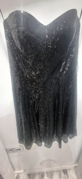 Vestido lentejuelas negro