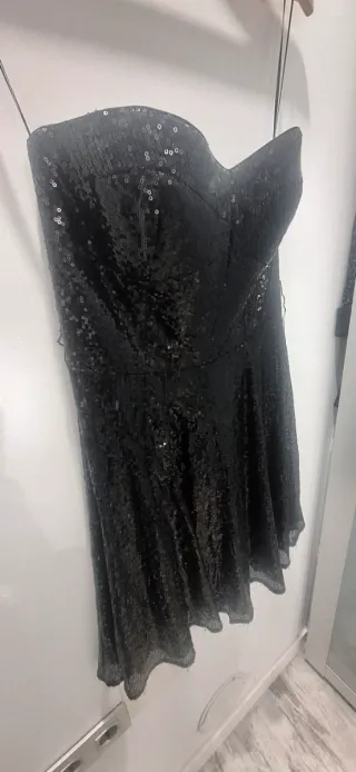 Vestido lentejuelas negro