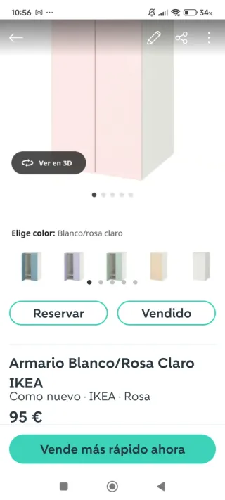 Armario BUSUNGE blanco 80x139 cm