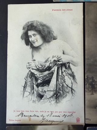 Lote  Postales Eróticas Mujeres 1906. Centenarias.