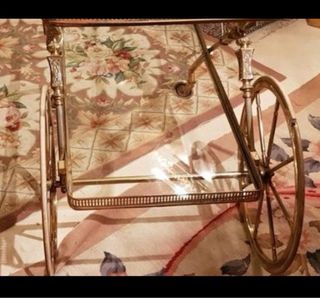 Carrito camarera vintage dorado cristal