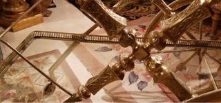 Carrito camarera vintage dorado cristal