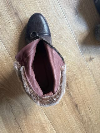 Botines Hispanitas Piel Marrón talla 39.