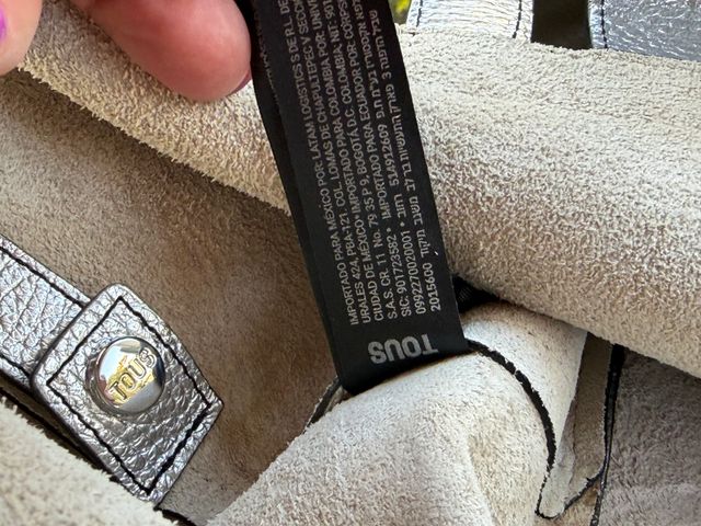 Bolso Tous Piel Plateado