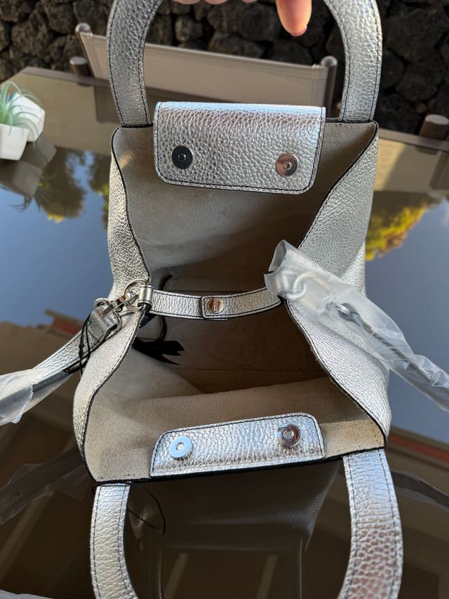 Bolso Tous Piel Plateado