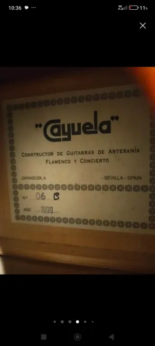 Guitarra Flamenca Cayuela Cedro y Sicomoro