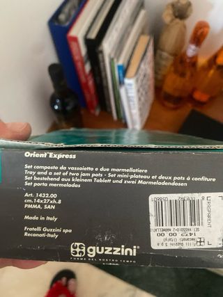 Set Guzzini vassoio con due  marmellatiere