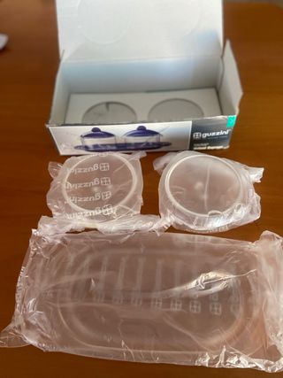 Set Guzzini vassoio con due  marmellatiere