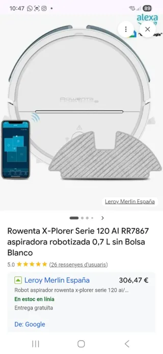 Robot Aspirador Rowenta Xplorer Serie 120 AI