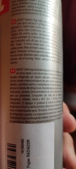 Tapafugas Radiador MOTUL Stop Leak