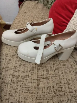Zapatos PAYMA plataforma blancos