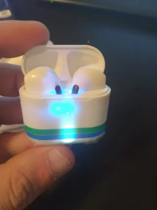 Auriculares Bluetooth Blancos y Verdes