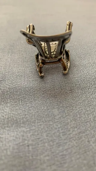 Miniatura sedia argento vintage