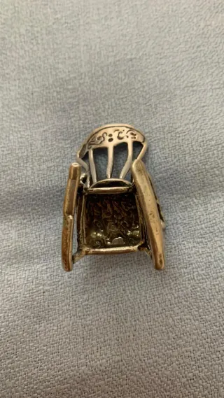 Miniatura sedia argento vintage