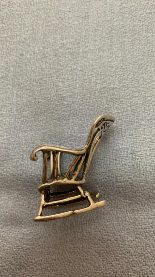 Miniatura sedia argento vintage